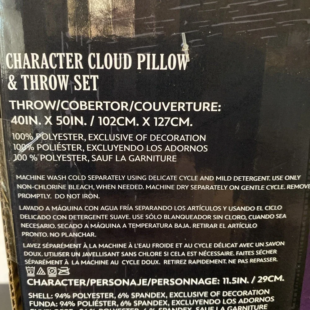 Nightmare Before Christmas Jack Skellington Character Pillow & Throw Blanket Set
